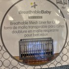 Breathable Baby Deluxe Linen Collection Breathable Mesh Crib Liner   Blue Haze
