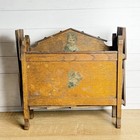 Antique Wooden Accordion Folding Doll Baby Crib Cradle Toy Expanding Kenner