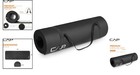 Black 1 2-inch Thick High Density Yoga Mat With Strap  68x24 Inches