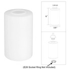 6-pack White Frosted Glass Shade Covers  Elegant Glass Lamp Shade Replacement   