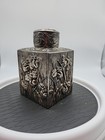 19thc Art Nouvea Quality Antique Japanese Iris Flower Silver Plate Tea C G2u