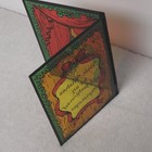 Vintage Wallace Berrie   Co Stained Glass Quotes Folding Suncatcher Christmas 