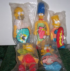 The Simpsons Vintage 1990 Burger King Dolls Complete Set Of 5  Original Tagged