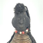 Dinka Doll Fertility Statue Figure Carved Wood Leather Beads Shells Neck Rings 8