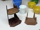 Vintage 1950   s Akro Agate Little American Maid Tea Set Octagonal Set  335  read 