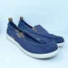 Crocs Mens Walu Syn 207635 Blue Square Toe Slip On Loafer Shoes Size 14