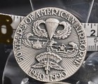 Us Airborne 50 Years Challenge Coin   J Balme France Coin medal Very Rare