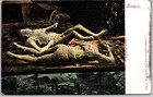   Antique Udb Postcard Vesuvius Eruption Pompeii Italy Plaster Casts C1900s