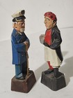 Vintage Folk Art Wood Carved Sea Captain With Peg Leg First Mate 6 5  Tall