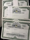Spartans Industries  Inc  Stock Certificate 100 Shares Common Stock A Lot Of 800