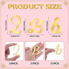 64pcs Gold Acrylic Cake Toppers - A-z Letters   0-9 Numbers For Birthdays
