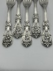 Set Of  5  Reed   Barton Francis I Sterling Silver 7-1 4  Forks-no Mono- 296 3gm