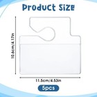 5 Pcs Horizontal Clear Parking Permit Holder Parking Pass Holder Rearview Mirror