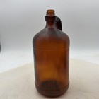 Vintage Amber Brown Glass 2 Quart Purex Bleach Jug W  Open Handle 10 5    G8