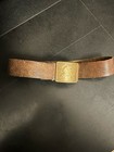 Lithuanian Military Army Belt Brass Buckle Leather Belt Rare To Find