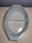 Pyrex  Turquoise 1 5 Qt Divided Casserole Dish  With Lid Vintage Retro Grandma