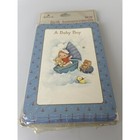 Hallmark Baby Boy Sailboat Anchors Birth Announcements Nautical Sealed 10 Vtg