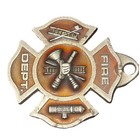 Ever Ready Ever Willing 1986 Siskiyou Buckle Co Fire Dept Pendant Key Ring Fob