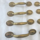 Lot Of 8 Vintage Mcm Cabinet Door Drawer Pull Handles Brass 4 5  Diy Mid Century