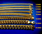 14k Yellow Gold Miami Cuban Link Necklace Chain Real Gold 2mm-15mm 16 -30 