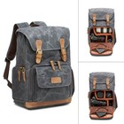 Camera Backpack Large Waterproof Canvas Laptop Rucksack For Dslr Slr Camera Bag