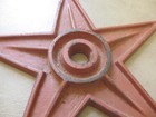Vintage Cast Iron 8      Architectural Salvage Building Anchor Star Plate Pentagram