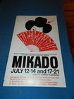 Original mikado seattle Gilbert  sullivan Society 25th Ann 1979  Poster