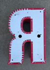 Vintage Metal Marquee Light Up Industrial Letter R Not Working 14 25 Inches