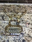 Victorian Antique Bronze Brass Clawfoot Bath Soap Sponge Holder Wall Mount