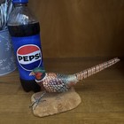 Hand-carved And Painted Folk Art Pheasant Decoy Sculpture