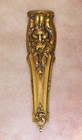 Antique Original Brass Bronze Figural Bearded Pan Green Man Face Ornament Ormolu