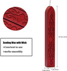 Telosma 6pcs Blood Red Sealing Wax Sticks With Wick  Suitable For Envelope  Invi