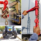 Ratchet Load Binders 2pcs Chain Binder Kit 5 16 -3 8  9200 Lbs G70 10ft Grab Hoo