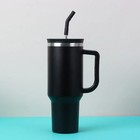 2pcs Straw -stainless Steel And Brush For 40oz Tumbler Cup Vacuum Insulated Us