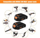 2 Pack 20v 4 0ah Battery For Worx 20v Wg630 Wg322 Wg543 Wg163 1 5ah Battery