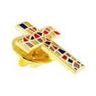 Pinmart s Stained Glass Cross Religious Church Enamel Lapel Pin