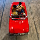 Vintage Mickey Mouse Mercedes Benz Tin Toy Car Masudaya Japan W  Box