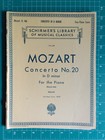 Vintage Sheet Music Book Mozart Concerto  20 In D Minor For The Piano Val 661