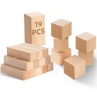 19pcs Basswood Carving Blocks  Bass Wood With 3 Sizes For Widdle And Whittle 