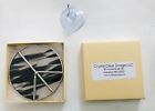 3  Stained Glass Black white And Clear Swirl Peace Sign Sun Catchers Cci