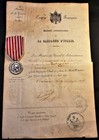 Napoleon Iii Commemorative Silver Medal Of The 1859 Italian Campaign And Diploma