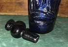 Vintage Mcm Empoli Madonna Religious Christian Cobalt Blue Decanter Genie Bottle