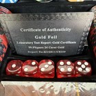 Poker Casino Chip Set Case  Playing Cards  Dice  Dealer Button   Blinds 24k Gold