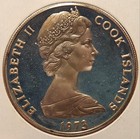 Cook Islands  7 1 2 Dollars  1973  Proof  Captain Cook  1 Ounce Actual Silver