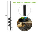 Drill Bit For Garden Ground Earth Spiral Post Hole Digger Bulb Planting 14 6 Inc