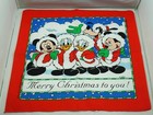 Vintage Disney Merry Christmas To You  22  Bandanna Mickey Donald Minnie St76