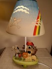 Noah s Ark Nursery Table Lamp  Colorful  Rainbow Shade