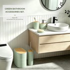 Bathroom Accessory Set  6-pcs Green