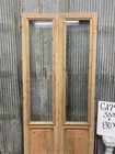 Antique French Double Doors  35 5x80 75  1 Pane Glass  European Reclaimed G179