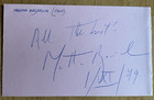 Autographs Of Pianist Martha Argerich And Cellist Janos Starker